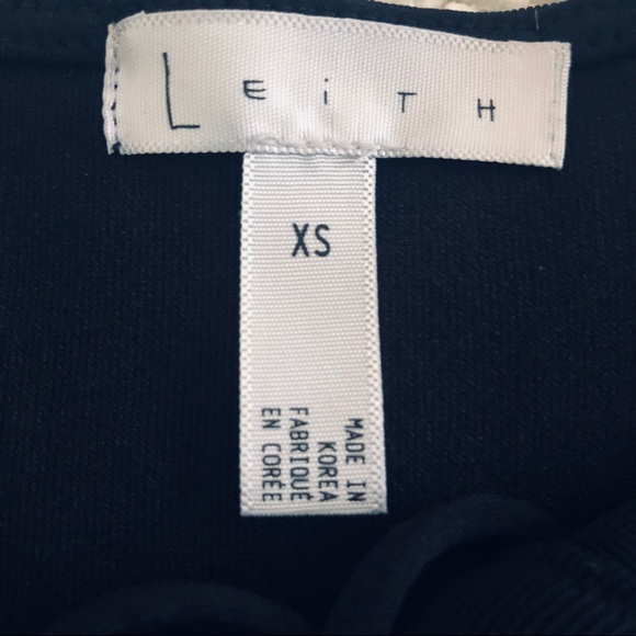 Leith Nordstrom Black Lace Up Front Body Con Dress - Picture 5 of 8